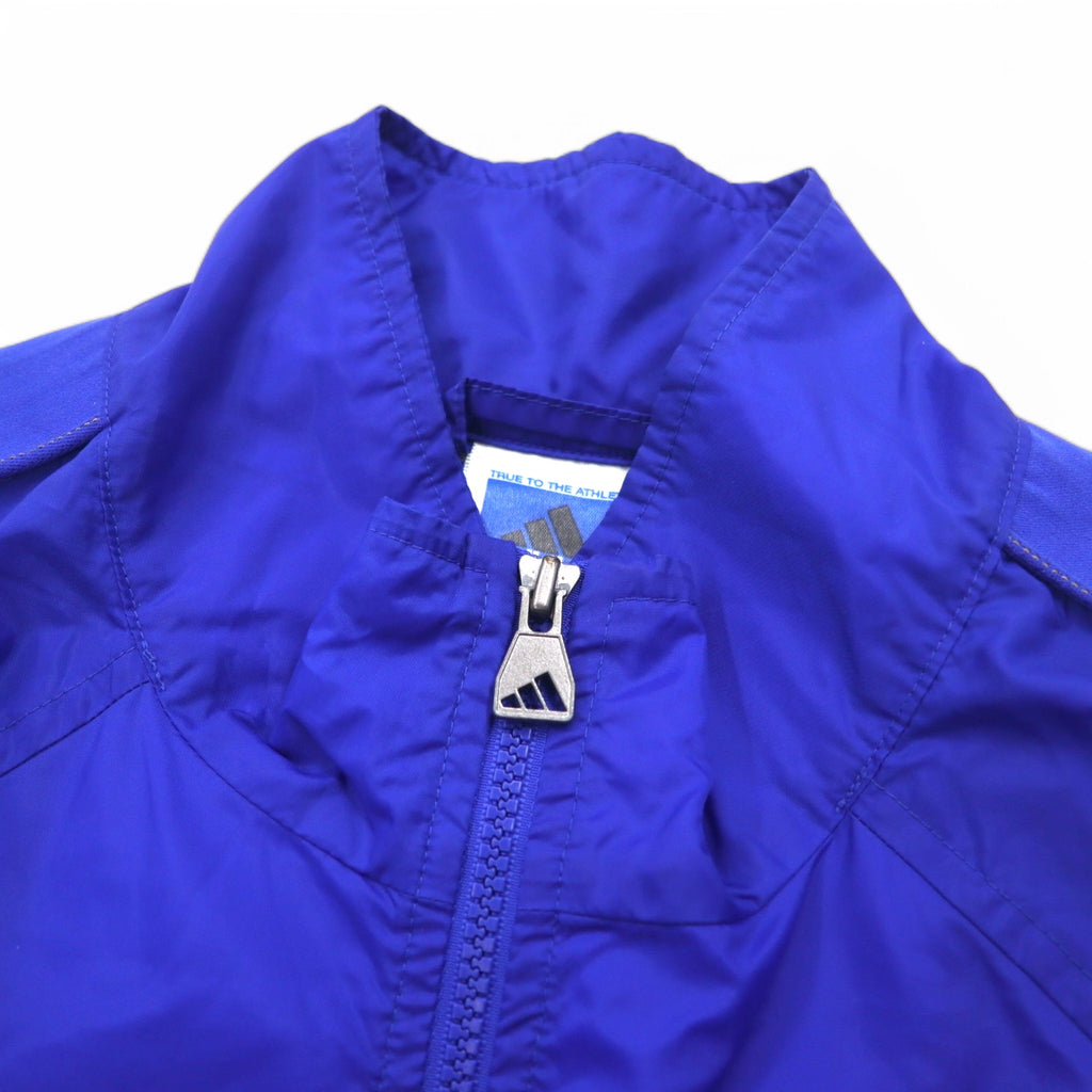 adidas TEAM 00s Nylon Jacket Track Jacket M Blue Logo Embroidery Side Line