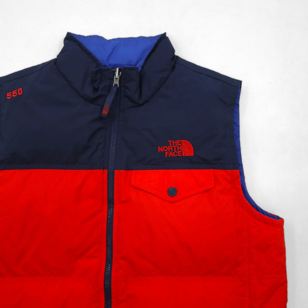 THE NORTH FACE 550フィルパワー ダウン ベスト L レッド バイカラー US規格