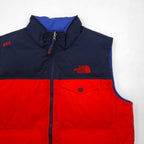 THE NORTH FACE 550フィルパワー ダウン ベスト L レッド バイカラー US規格