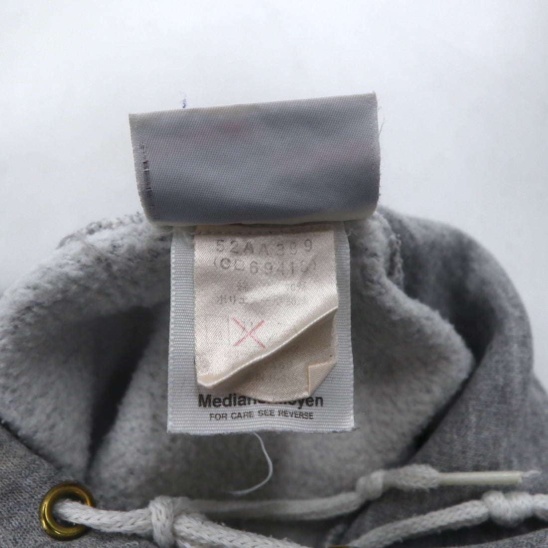 Reebok 90s USA Made Vector Logo Pullover Hoodie M Grey Cotton
