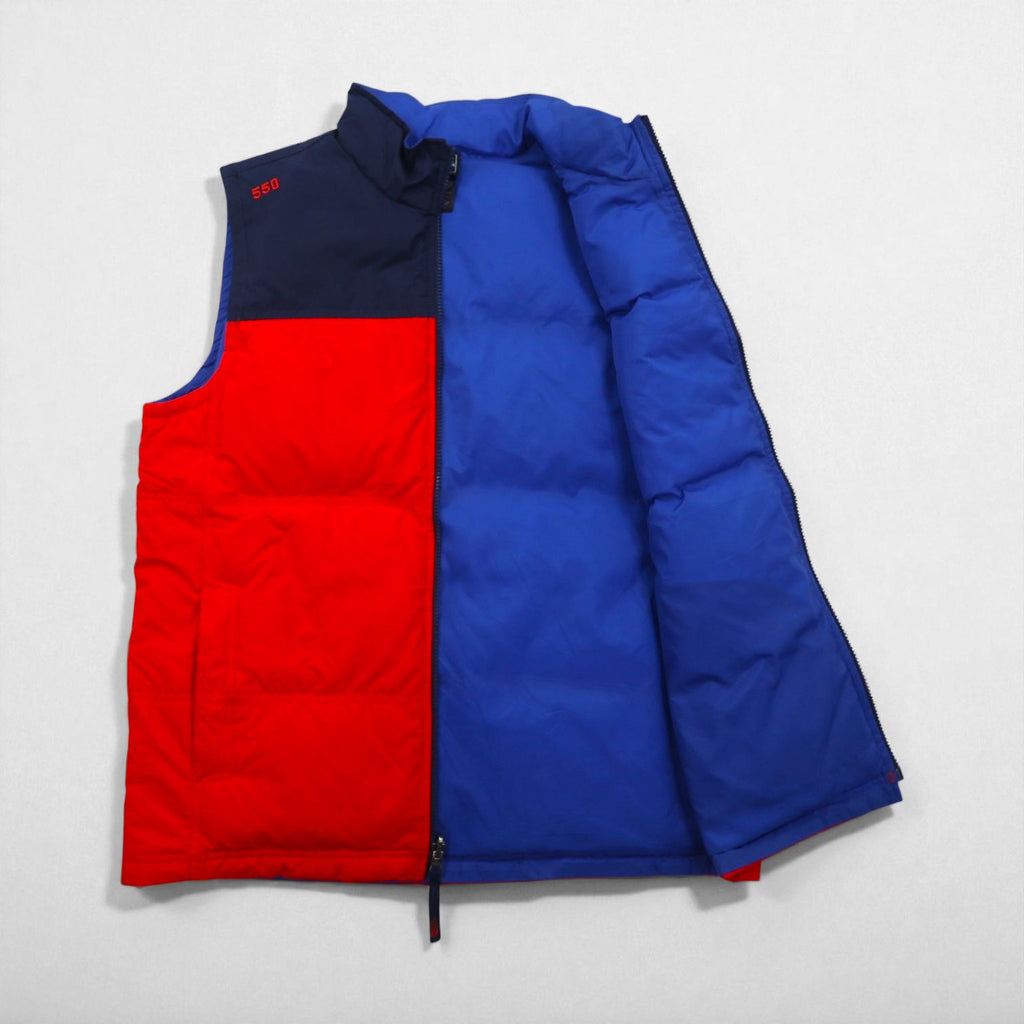 THE NORTH FACE 550フィルパワー ダウン ベスト L レッド バイカラー US規格