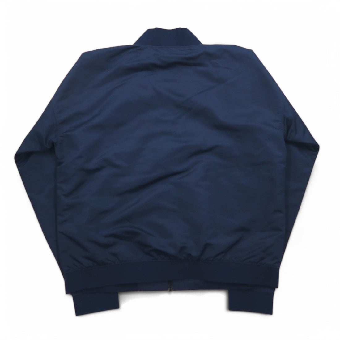 new balance satin bomber jacket flight jacket L navy polyester AWJ81501