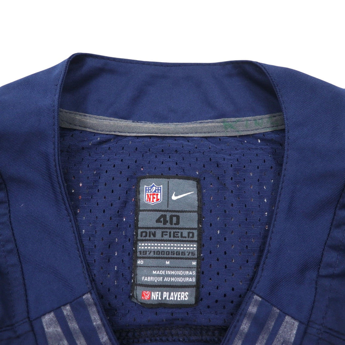 NIKE Game Shirt, Size M, Navy, Mesh, Polyester, NFL Numbering