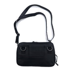 LUGGAGE LABEL (Yoshida Bag) New Liner Shoulder Bag Black PVC Round Zip NEW LINER Blue Batten Made in Japan