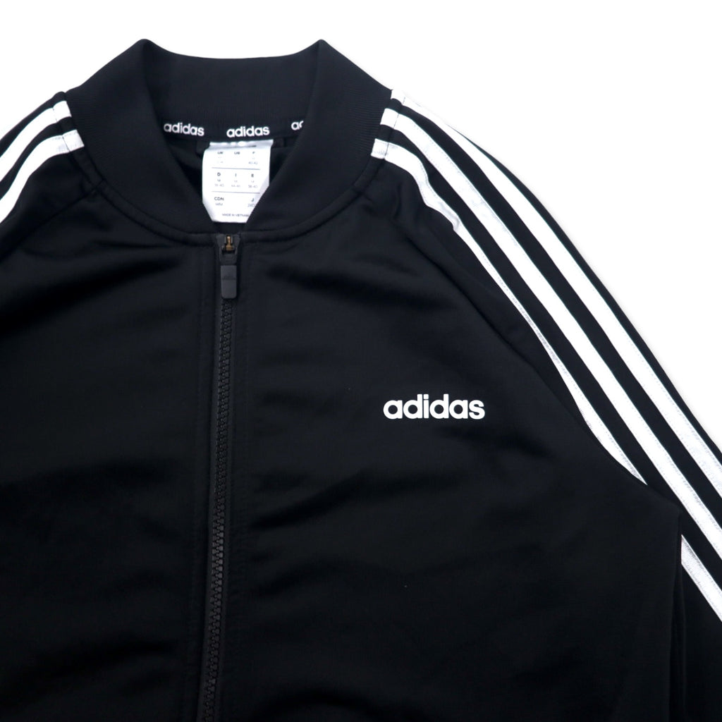 adidas Track Jacket Jersey 2XOT Black Polyester 3 Stripes NWT Women's adidas Dazzle Tricot Track Jacket Black DZ7657