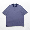 Polo by Ralph Lauren 90s Polo Shirt XL Big Size Navy Striped Pima Cotton GOLF FIT Small Pony Embroidery Made in Peru
