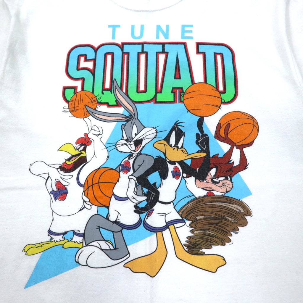 SPACE JAM Character Print T-Shirt M White Cotton WARNER BROS Looney Tunes TUNE SQUAD