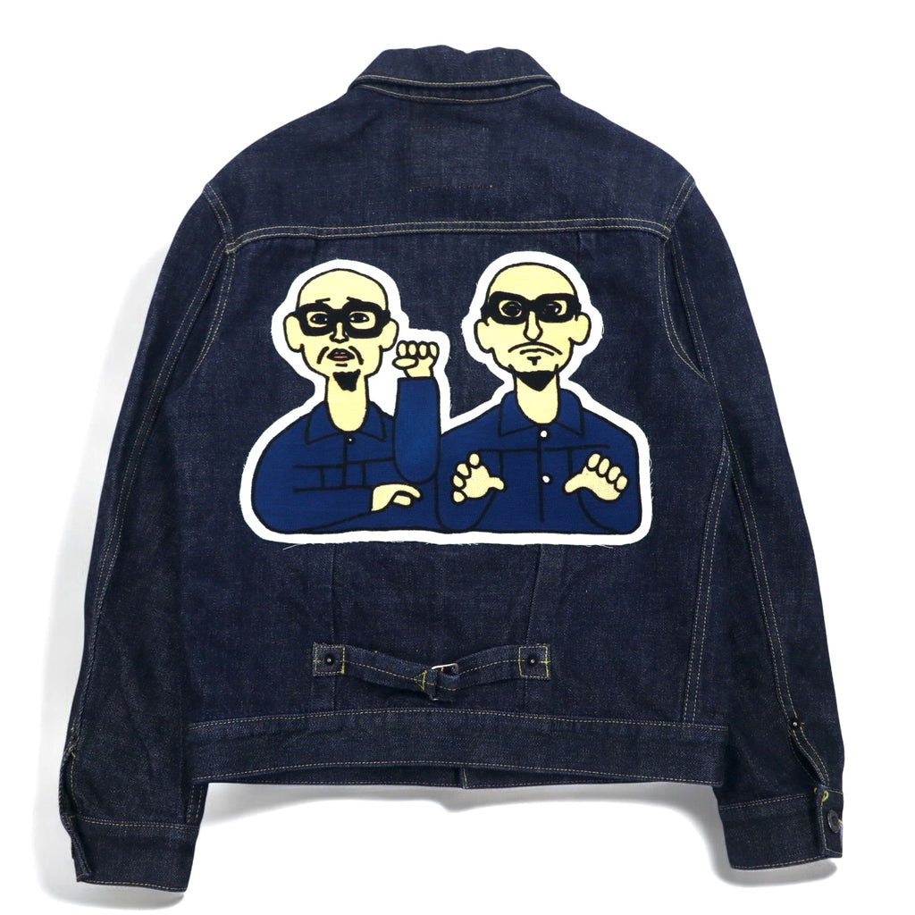 THE Mongolian Chops 1st with TWINS Denim Jacket S Indigo Blue