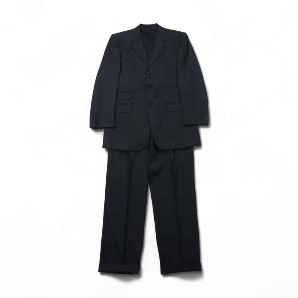 Paul Smith 90s Super 100s 3B Suit Set, Size XL, Gray Check Wool, VITALE BARBERIS CANONICO, Italian Fabric, Made in Japan