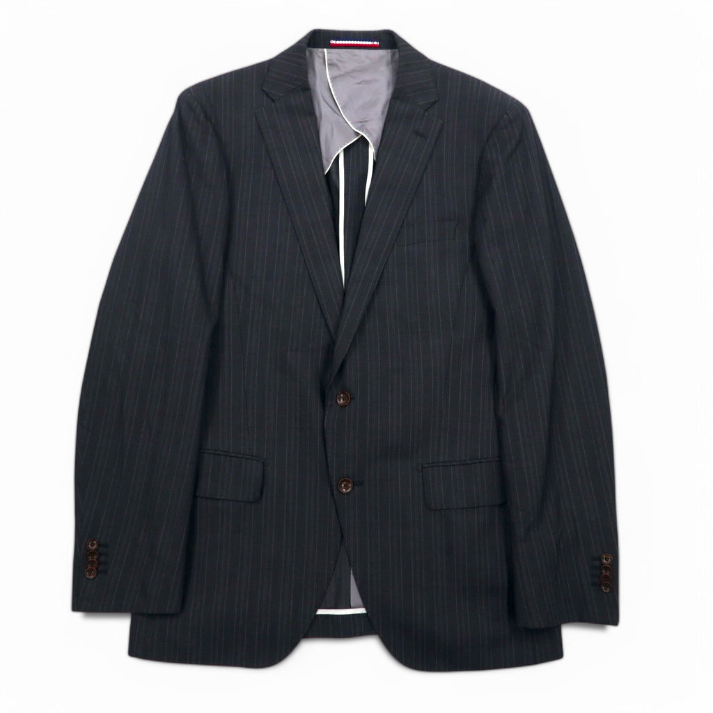 PERSON'S FOR MEN 2B Suit Set Up XL Gray Stripe Wool