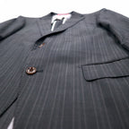PERSON'S FOR MEN 2B Suit Set Up XL Gray Stripe Wool