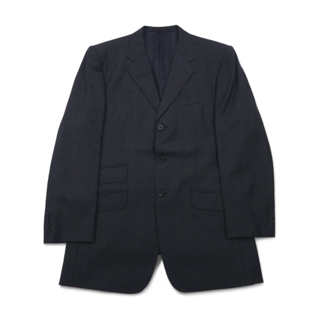 Paul Smith 90s Super 100s 3B Suit Set, Size XL, Gray Check Wool, VITALE BARBERIS CANONICO, Italian Fabric, Made in Japan