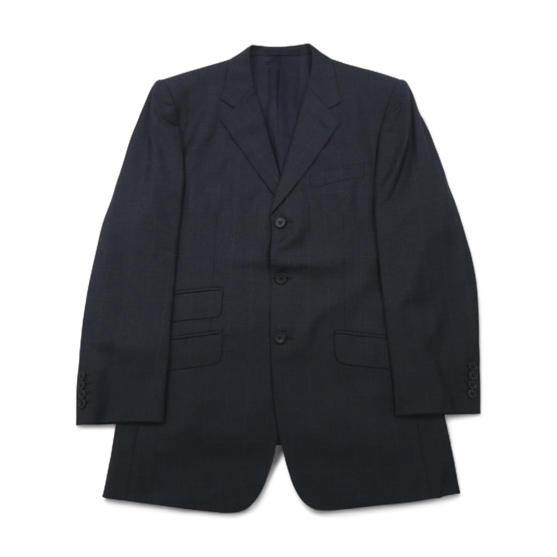 Paul Smith 90s Super 100s 3B Suit Set, Size XL, Gray Check Wool, VITALE BARBERIS CANONICO, Italian Fabric, Made in Japan