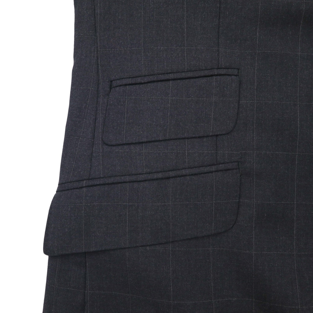 Paul Smith 90s Super 100s 3B Suit Set, Size XL, Gray Check Wool, VITALE BARBERIS CANONICO, Italian Fabric, Made in Japan
