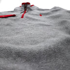 Polo Ralph Lauren Half-Zip Fleece Jacket, Size M, Gray, Chest Pocket, Small Pony Embroidery