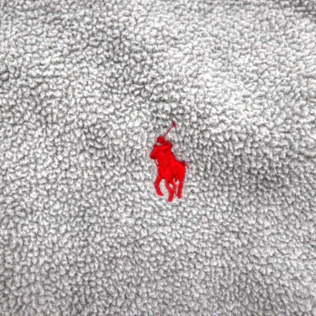 Polo Ralph Lauren Half-Zip Fleece Jacket, Size M, Gray, Chest Pocket, Small Pony Embroidery