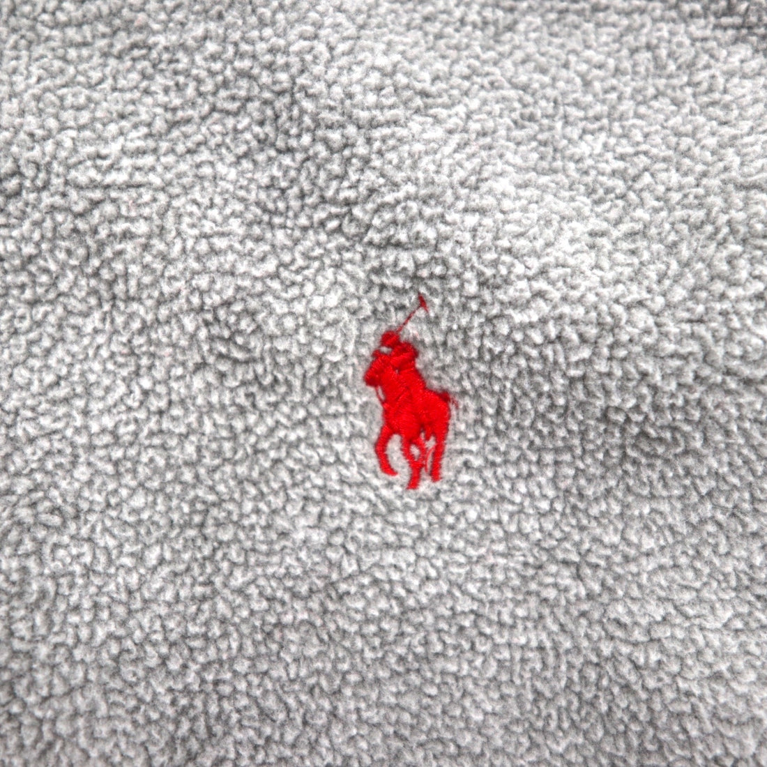 Polo Ralph Lauren Half-Zip Fleece Jacket, Size M, Gray, Chest Pocket, Small Pony Embroidery