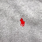 Polo Ralph Lauren Half-Zip Fleece Jacket, Size M, Gray, Chest Pocket, Small Pony Embroidery