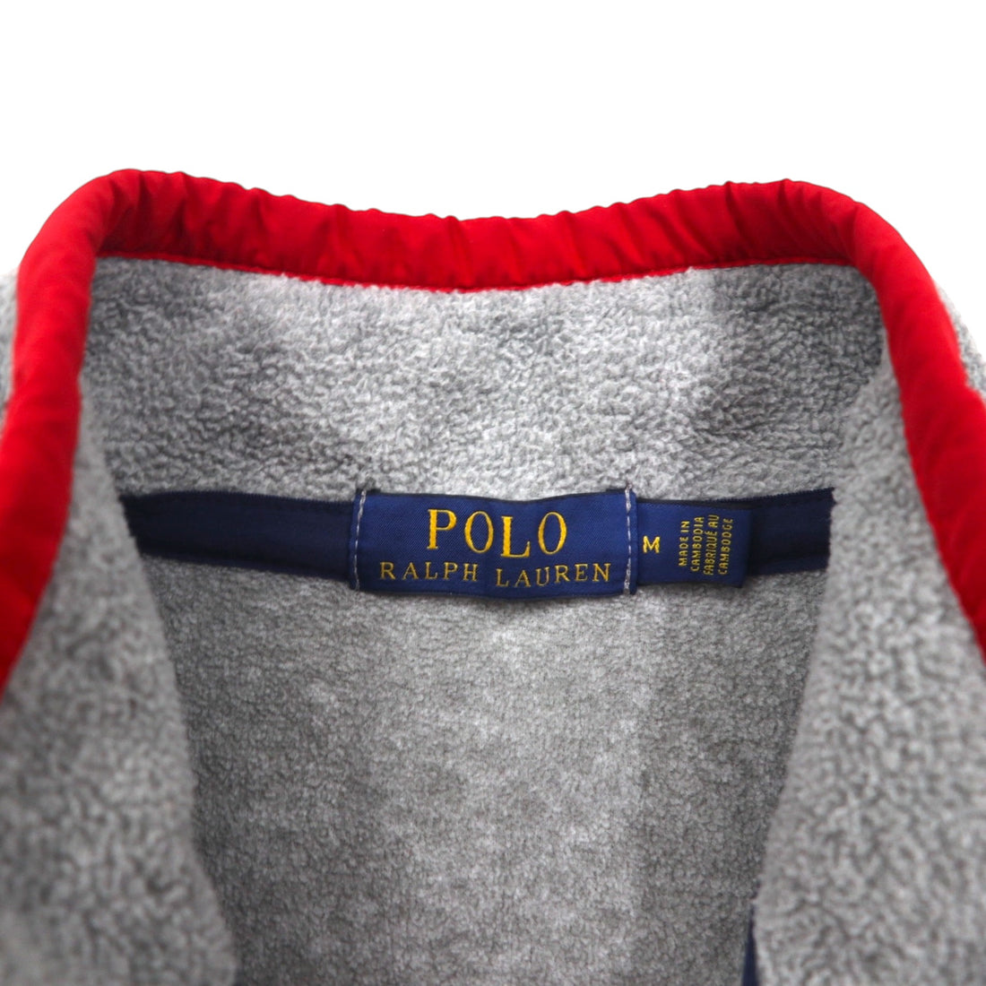 Polo Ralph Lauren Half-Zip Fleece Jacket, Size M, Gray, Chest Pocket, Small Pony Embroidery