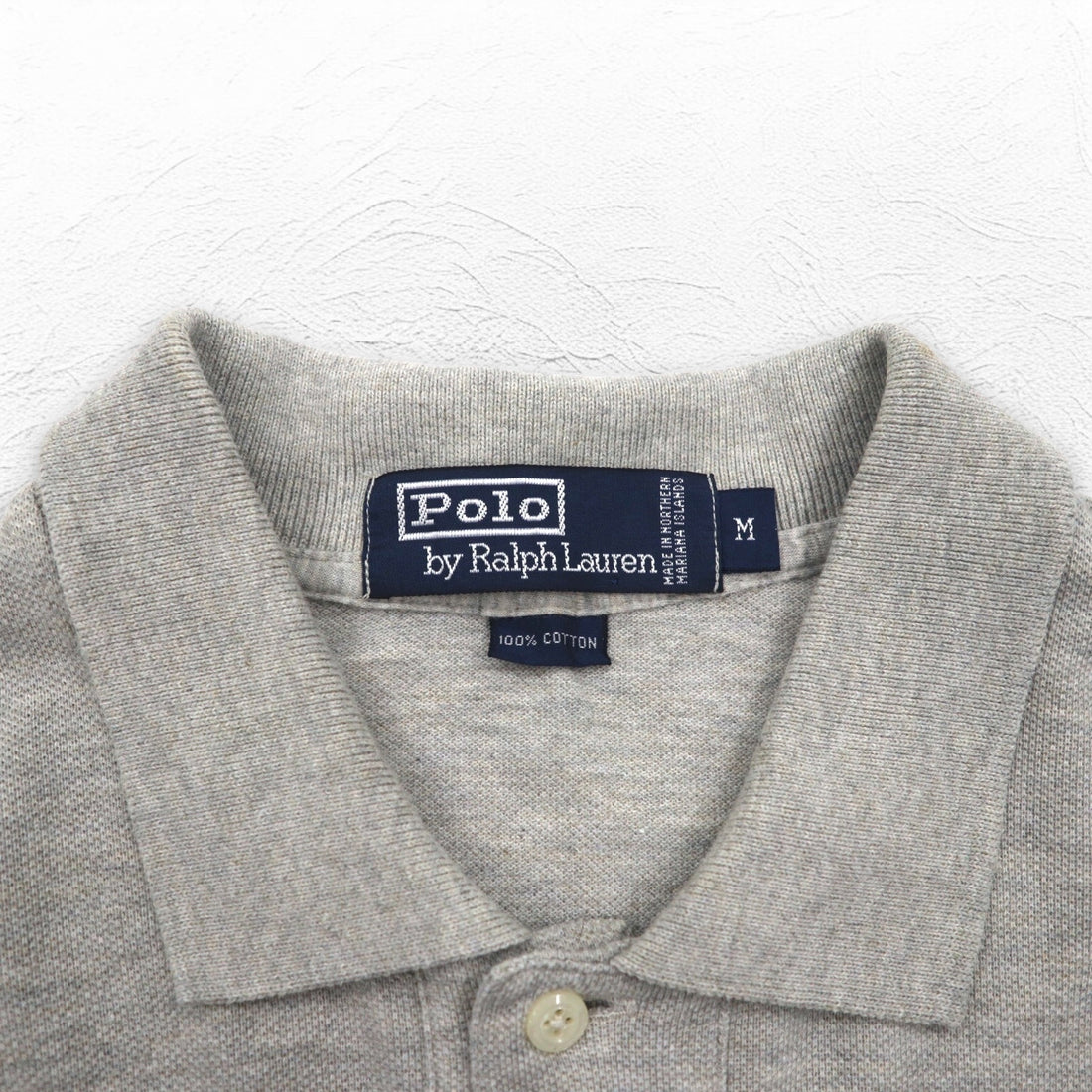 Polo by Ralph Lauren 90s Polo Shirt, Medium, Grey, Cotton, Small Pony Embroidery