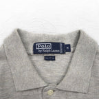 Polo by Ralph Lauren 90s Polo Shirt, Medium, Grey, Cotton, Small Pony Embroidery