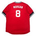 NIKE Game Shirt Baseball Shirt XXL Red Cotton Polyester COOPERSTOWN COLLECTION Numbering MLB CINCINNATI REDS Big Size