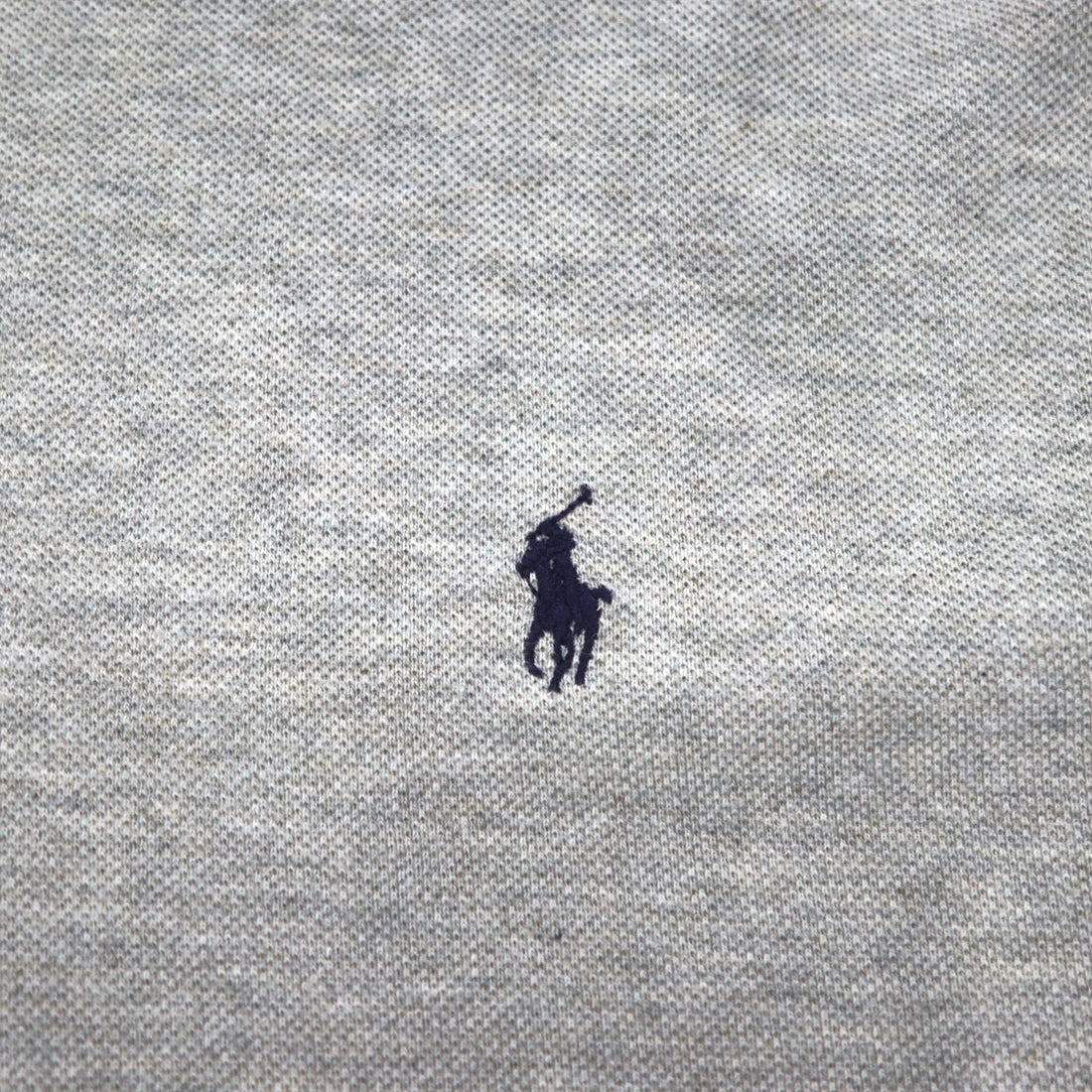 Polo by Ralph Lauren 90s Polo Shirt, Medium, Grey, Cotton, Small Pony Embroidery