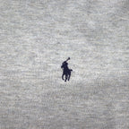 Polo by Ralph Lauren 90s Polo Shirt, Medium, Grey, Cotton, Small Pony Embroidery