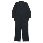 BURBERRY 2B Suit Setup L Black Shadow Striped Wool Japan Made