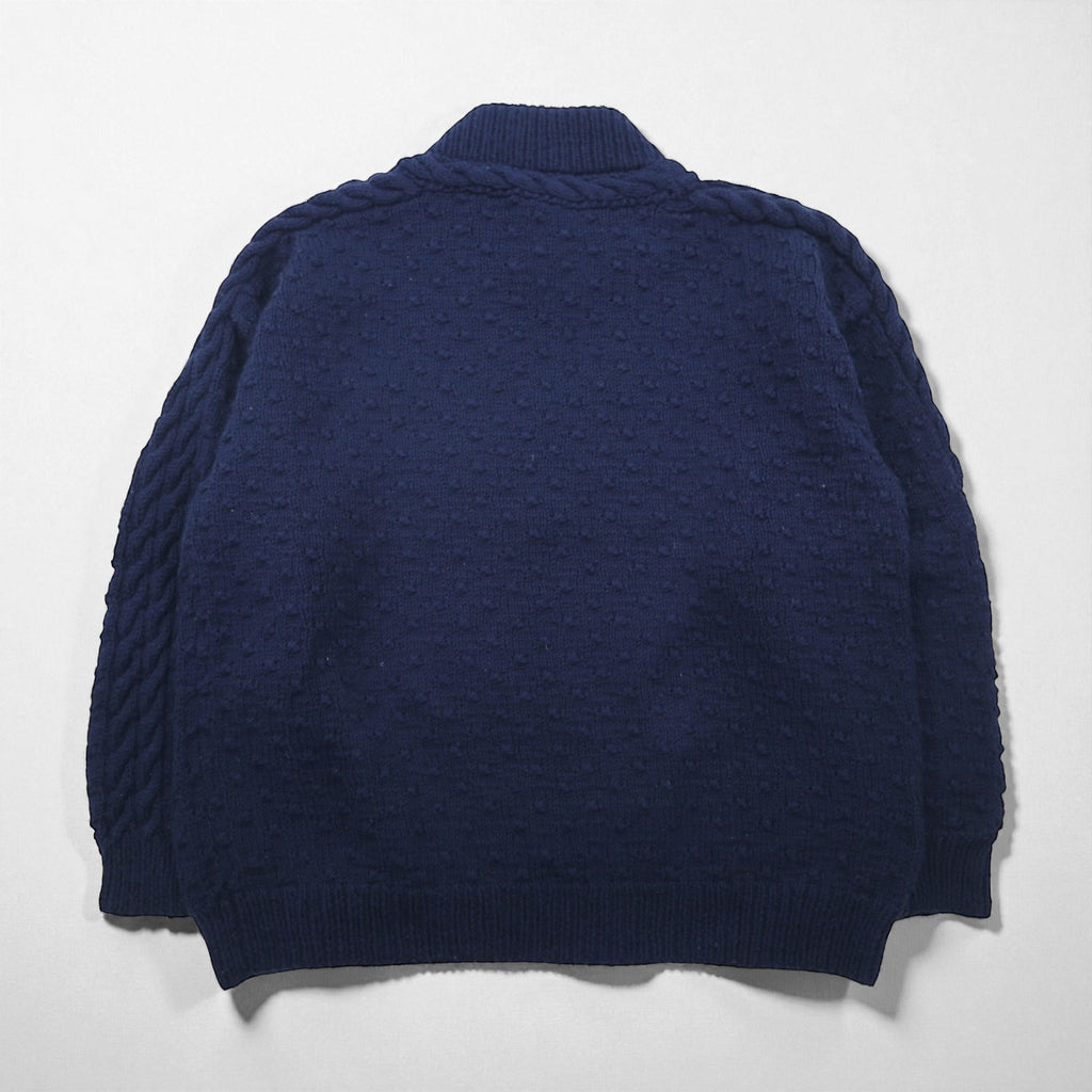 80s Vintage Fisherman Sweater ボトルネック ニット ポップコーン編み セーター XL カナダ製 80年代 Winterhouses
