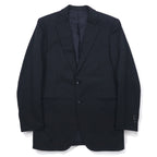 BURBERRY 2B Suit Setup L Black Shadow Striped Wool Japan Made