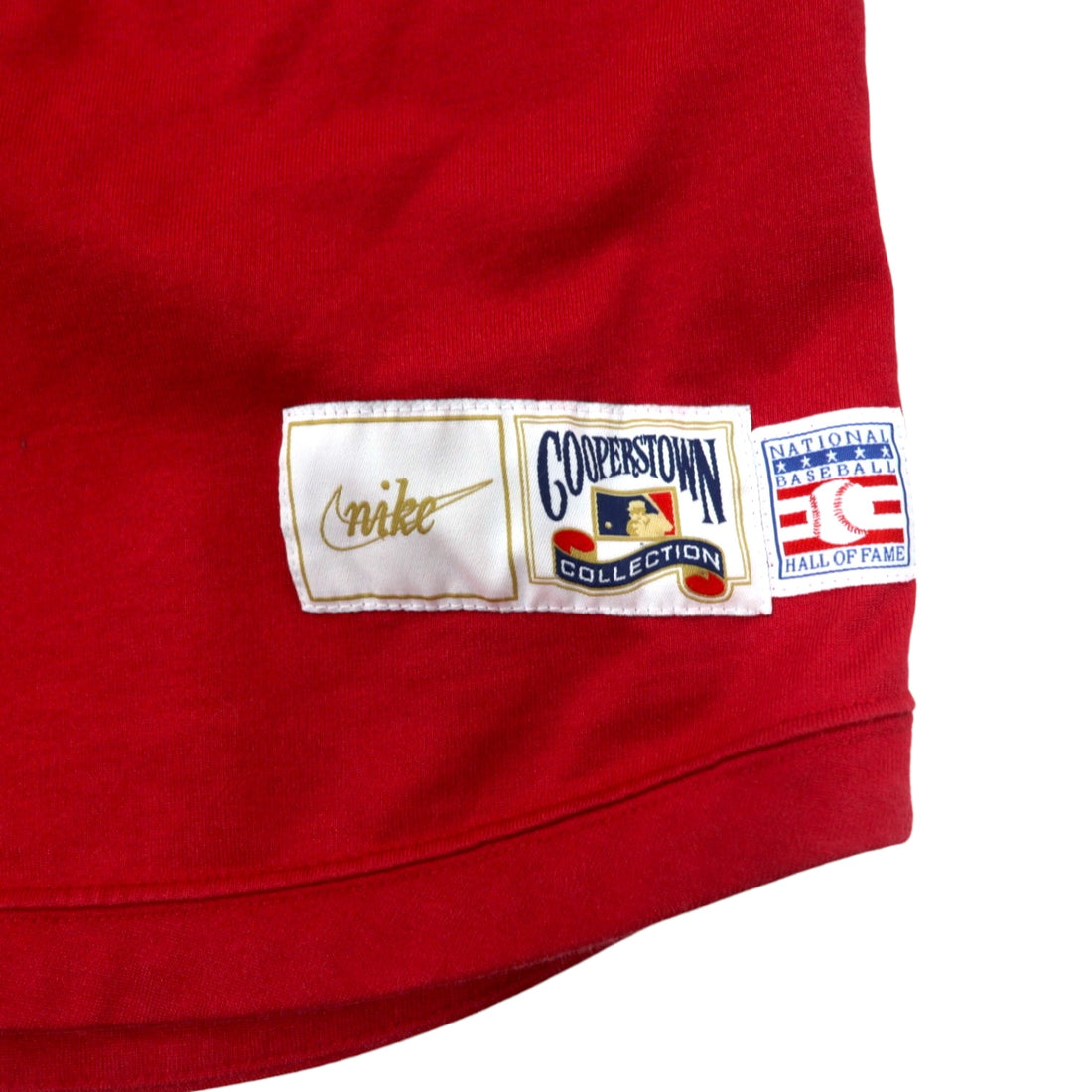 NIKE Game Shirt Baseball Shirt XXL Red Cotton Polyester COOPERSTOWN COLLECTION Numbering MLB CINCINNATI REDS Big Size