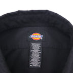 Dickies Short Sleeve Work Shirt, XL, Black, Polyester and Cotton, American Manufacturer, NASTC LS516