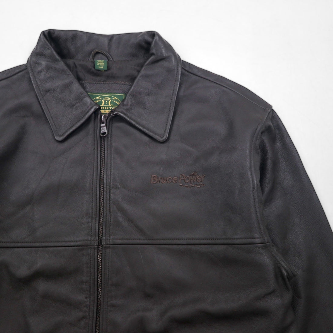 STORMTECH CLASSICS Full-Zip Leather Jacket レザー ジップアップジャケット L ブラウン