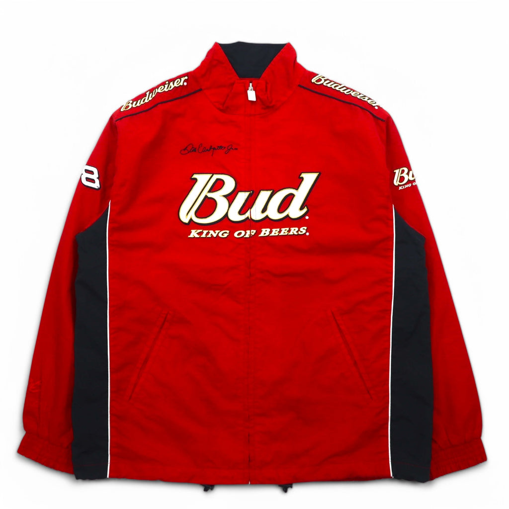 CHASE AUTHENTICS Budweiser Racing Jacket, Medium, Red, Nylon