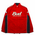 CHASE AUTHENTICS Budweiser Racing Jacket, Medium, Red, Nylon