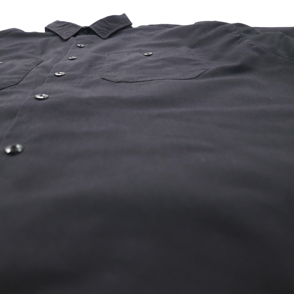Dickies Short Sleeve Work Shirt, XL, Black, Polyester and Cotton, American Manufacturer, NASTC LS516