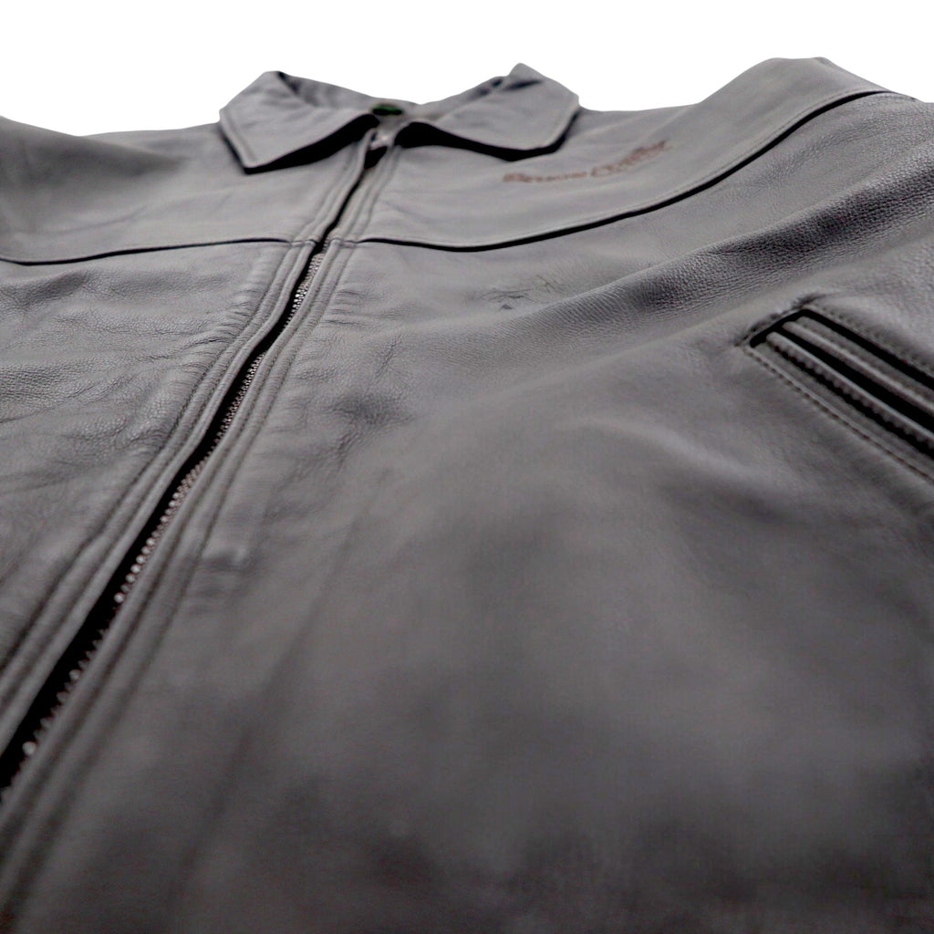 STORMTECH CLASSICS Full-Zip Leather Jacket レザー ジップアップジャケット L ブラウン