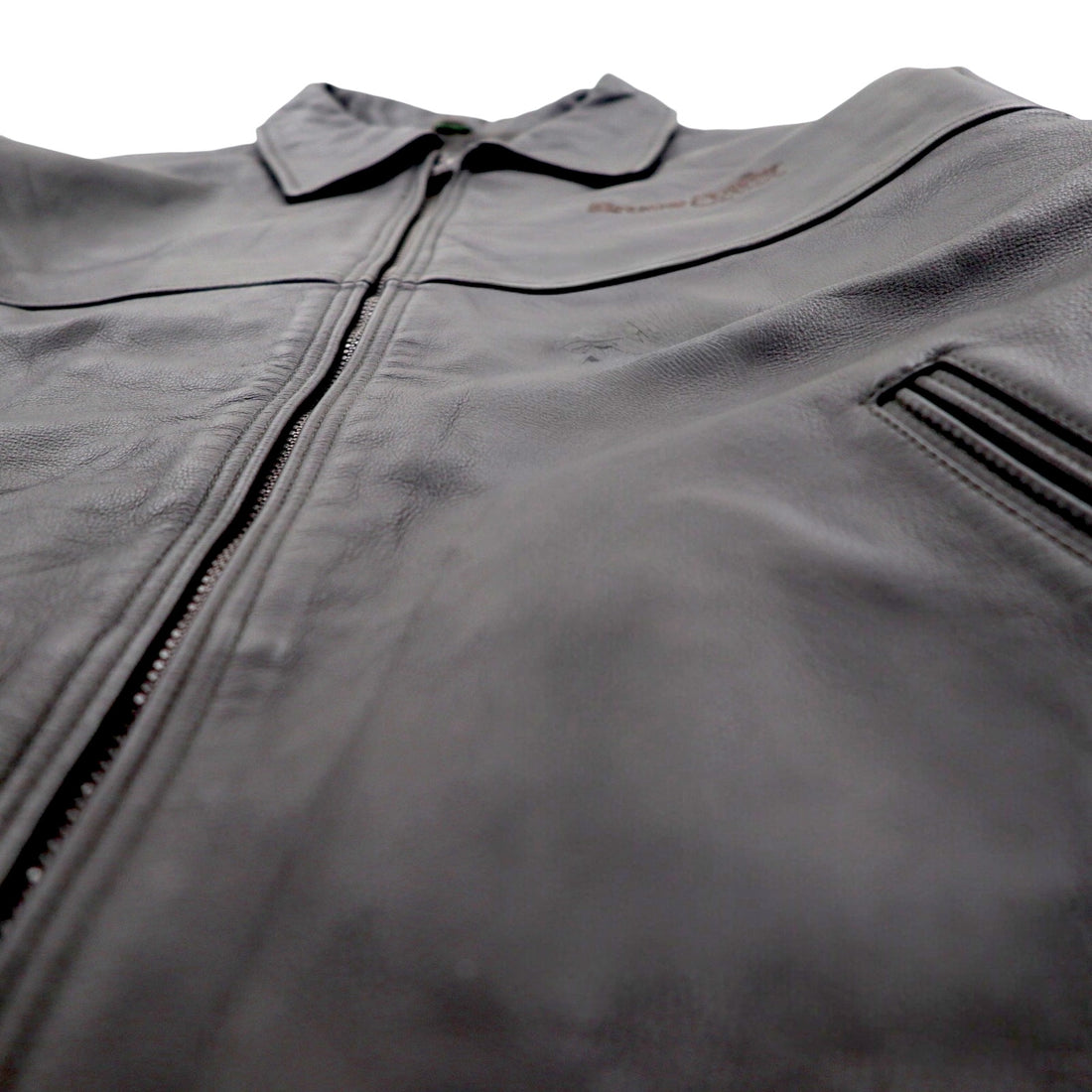 STORMTECH CLASSICS Full-Zip Leather Jacket レザー ジップアップジャケット L ブラウン