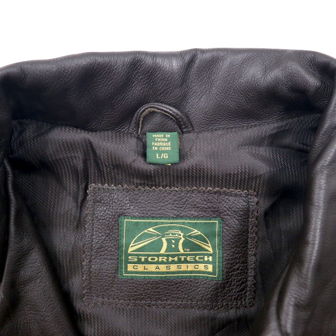 STORMTECH CLASSICS Full-Zip Leather Jacket レザー ジップアップジャケット L ブラウン