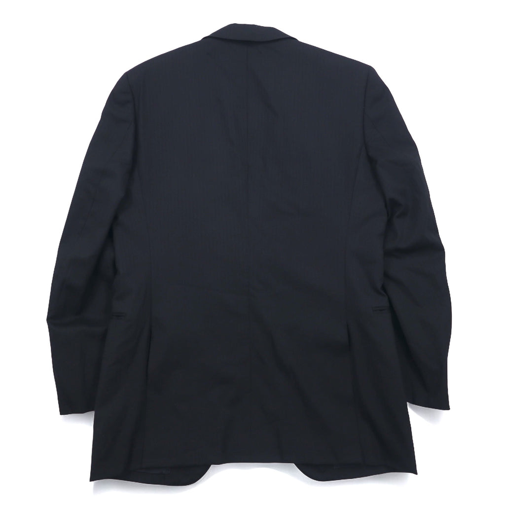 BURBERRY 2B Suit Setup L Black Shadow Striped Wool Japan Made