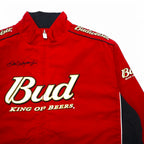 CHASE AUTHENTICS Budweiser Racing Jacket, Medium, Red, Nylon