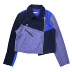 HRREMAKE ( HOLLYWOOD RANCH MARKET ) Remade Patchwork Double Riders Jacket 1 Multicolor Blue Cotton Reconstructed Made in Japan