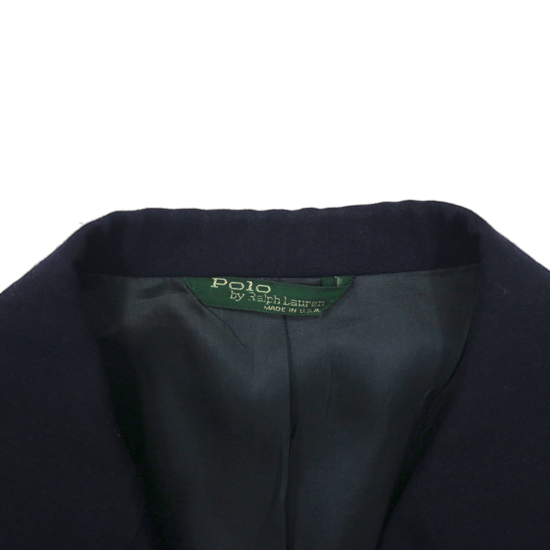 Polo Ralph Lauren 90年代 USA製 ダブル ブレザー テーラードジャケット M ピークドラペル 紺ブレ 金ボタン ギャバジン