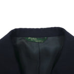 Polo Ralph Lauren 90年代 USA製 ダブル ブレザー テーラードジャケット M ピークドラペル 紺ブレ 金ボタン ギャバジン