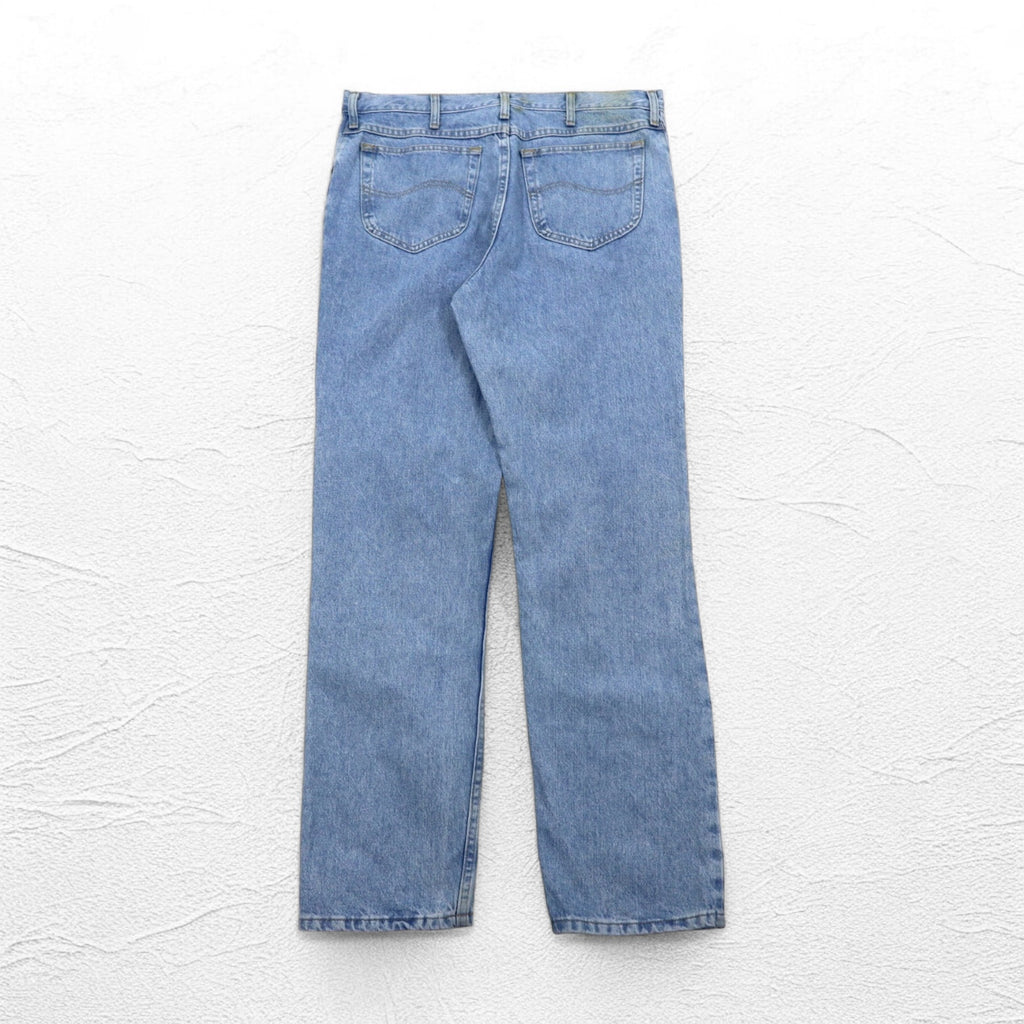 Lee 90s Washed Denim Pants L Light Blue Zipper Fly 2008991 Made in Costa Rica