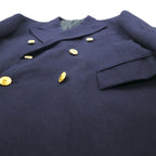 Polo Ralph Lauren 90年代 USA製 ダブル ブレザー テーラードジャケット M ピークドラペル 紺ブレ 金ボタン ギャバジン
