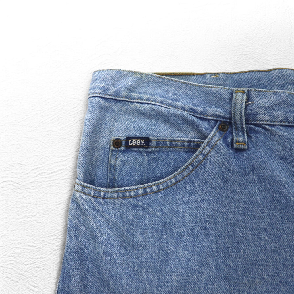 Lee 90s Washed Denim Pants L Light Blue Zipper Fly 2008991 Made in Costa Rica