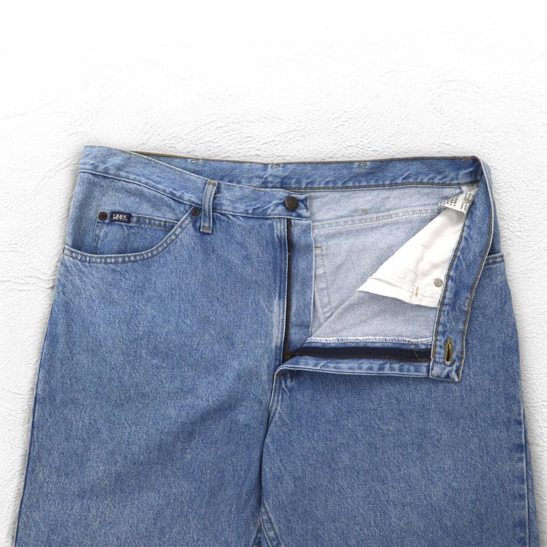 Lee 90s Washed Denim Pants L Light Blue Zipper Fly 2008991 Made in Costa Rica