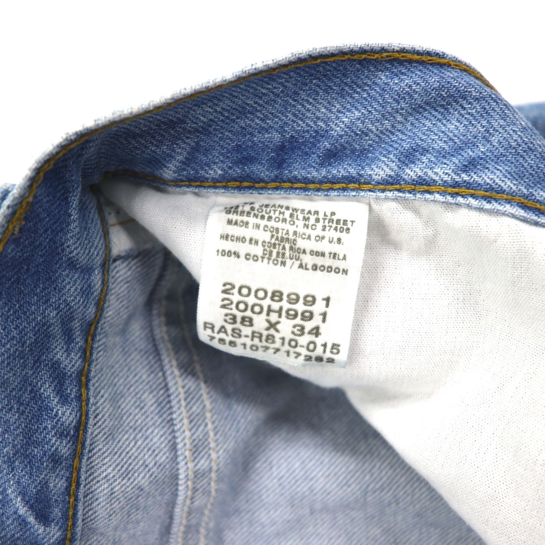 Lee 90s Washed Denim Pants L Light Blue Zipper Fly 2008991 Made in Costa Rica